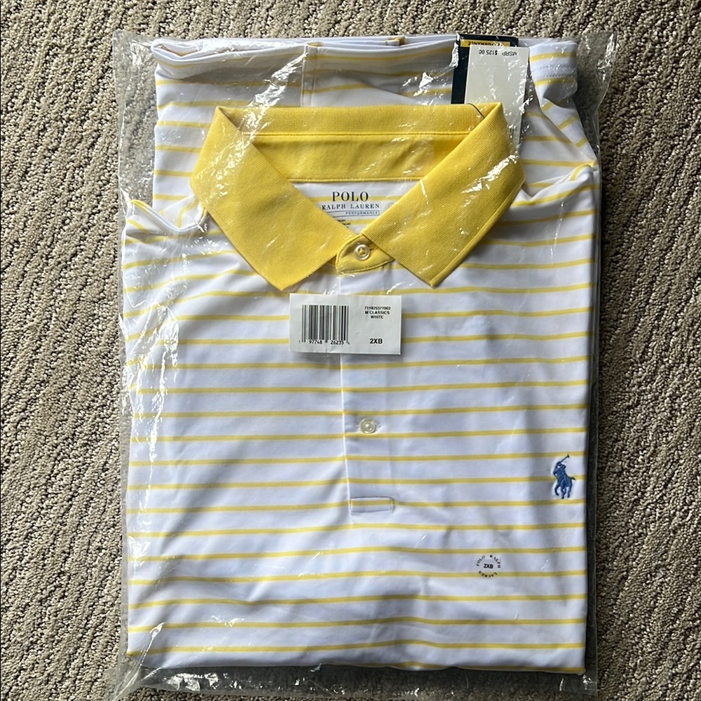 Polo by Ralph Lauren Men's Yellow Striped Shirt